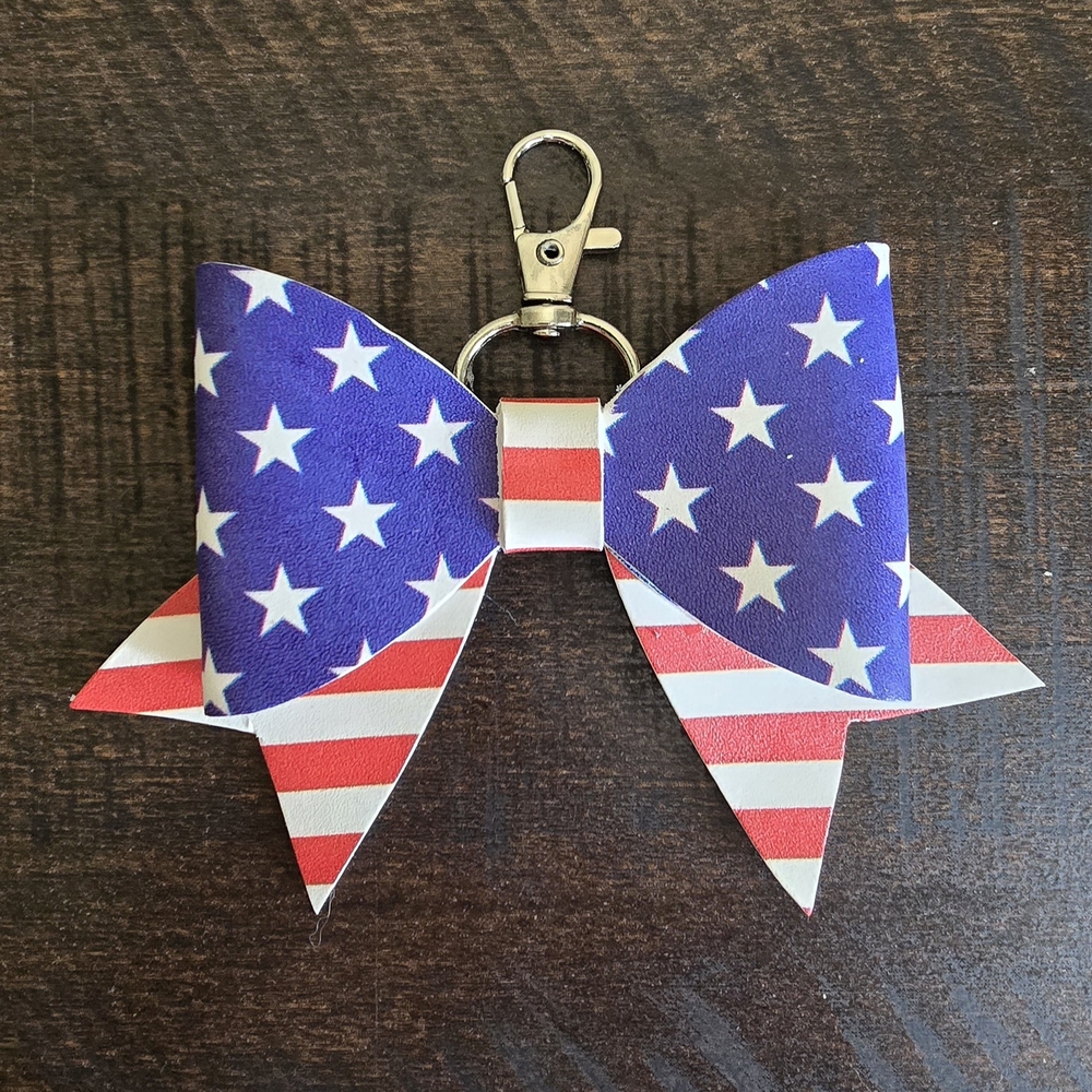 Genuine Leather 4th of July Bag Bow